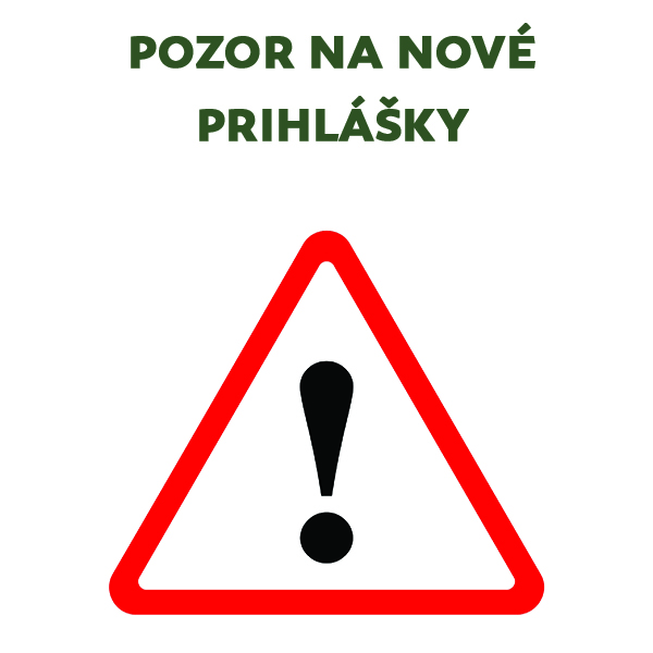 Pozor  - nové prihlášky pre nových členov